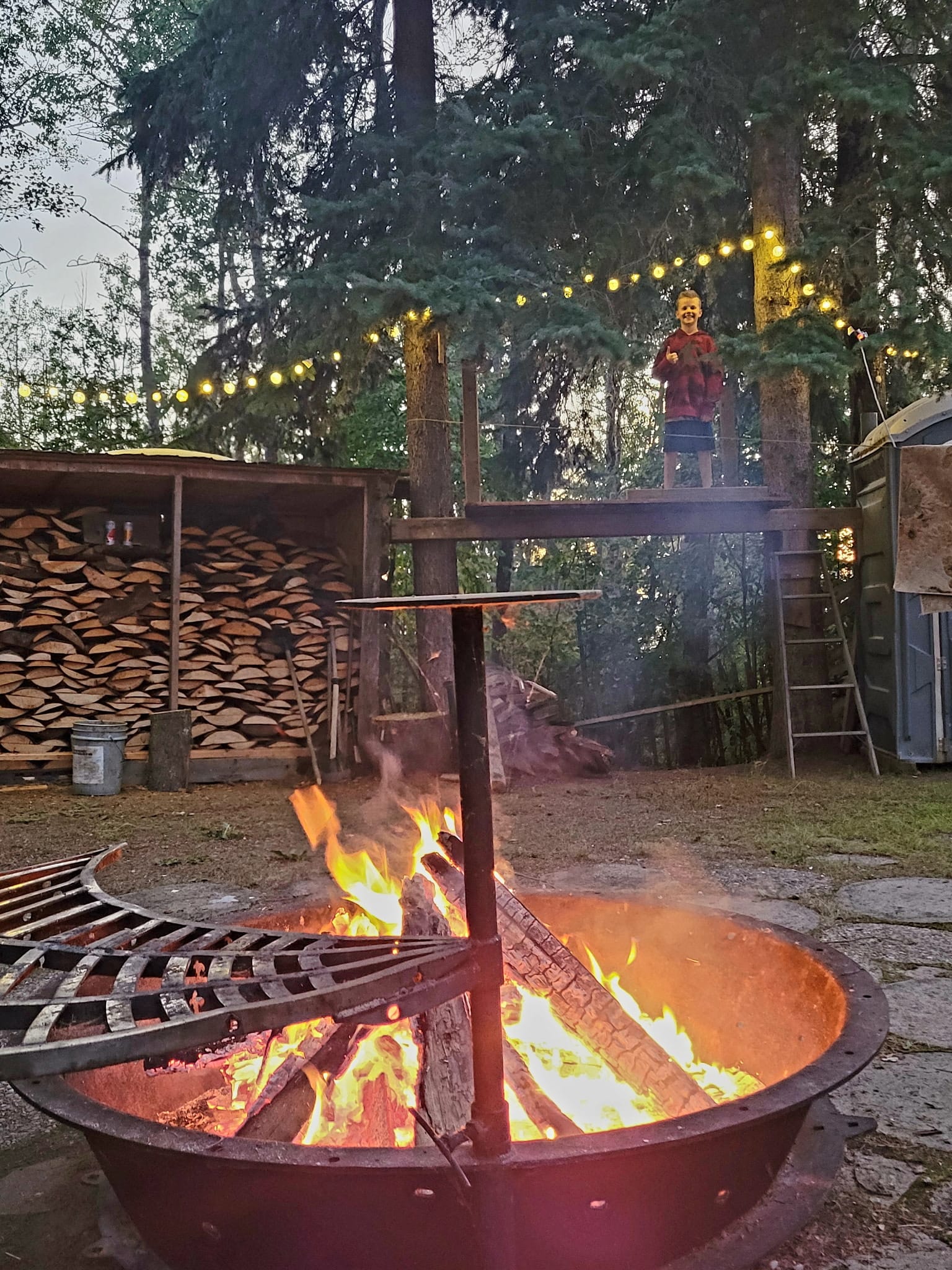 Evening around the fire pit